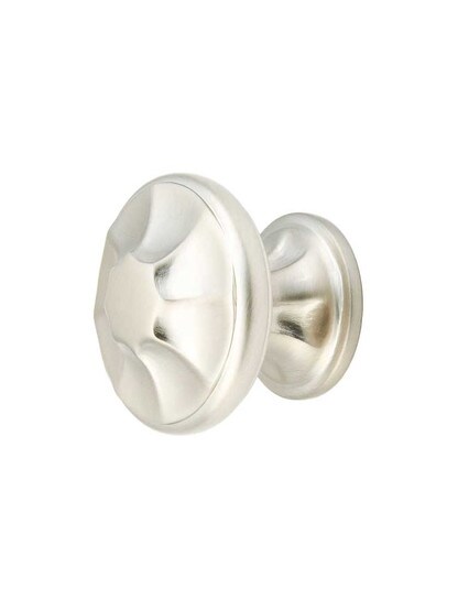 Empire Cabinet Knob - 1 3/8 inch Diameter in Satin Nickel.